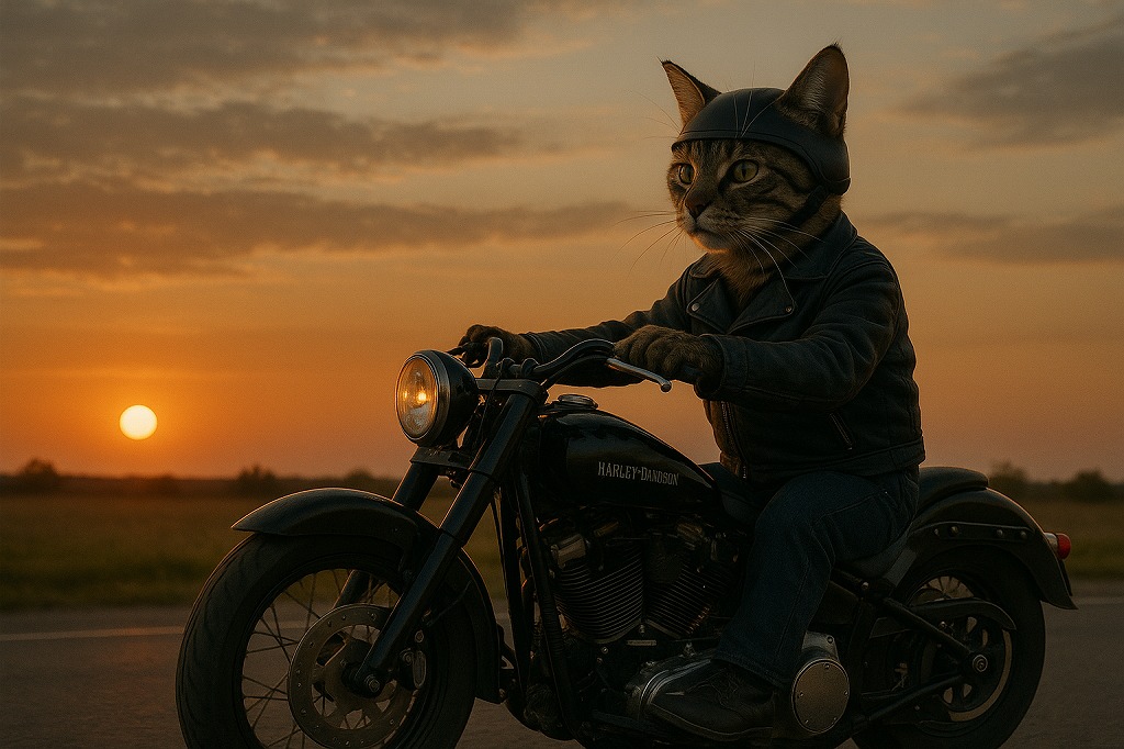 「次の風を探して」猫ライダー