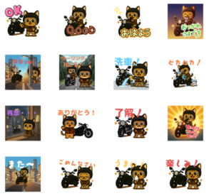 猫ライダーのＬＩＮＥスタンプ