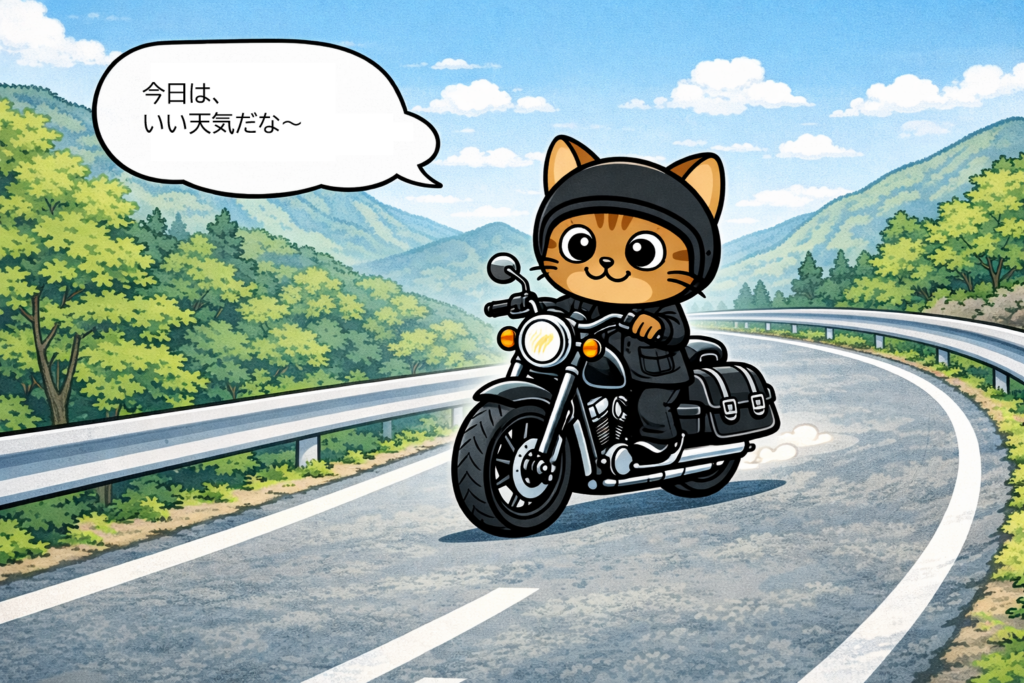 猫ライダー漫画：一日一善