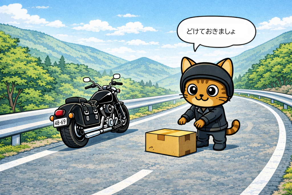 猫ライダー漫画：一日一善